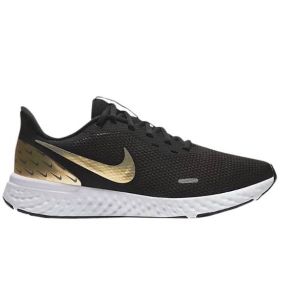 Nike Revolution 5 Premium Black Metallic Gold W - Picture 2 of 12